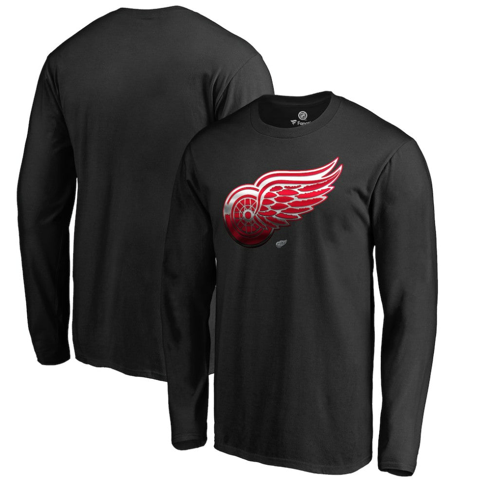 Detroit Red Wings - Midnight Mascot Long Sleeve T-Shirt Black