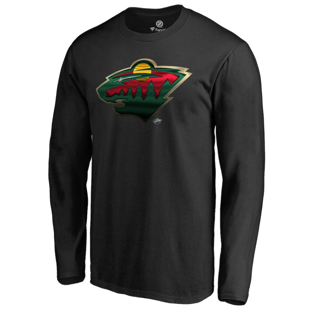 Minnesota Wild - Midnight Mascot Long Sleeve T-Shirt Black
