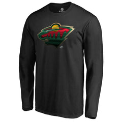 Minnesota Wild - Midnight Mascot Long Sleeve T-Shirt Black