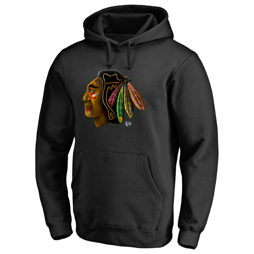 Chicago Blackhawks Midnight Mascot Pullover Hoodie Black
