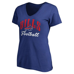 Buffalo Bills Women's Victory Script V-Neck T-Shirt -Royal - NFL