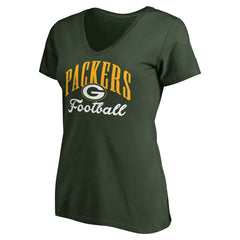 Green Bay Packers Women's Victory Script V-Neck T-Shirt -Green - NFL