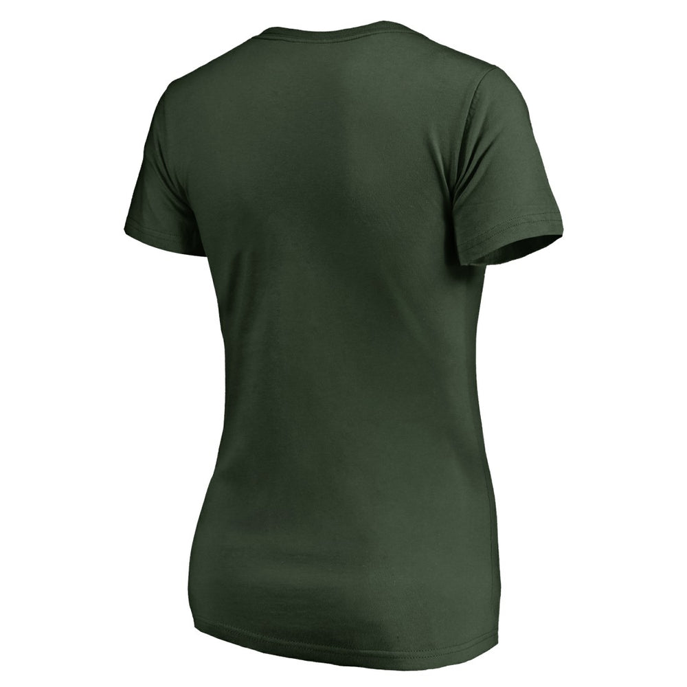 Green Bay Packers Women's Victory Script V-Neck T-Shirt -Green - NFL