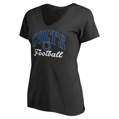 Indianapolis Colts Women's Victory Script V-Neck T-Shirt -Black - NFL