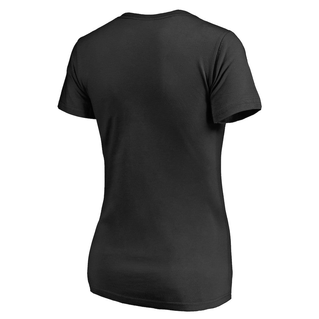 Philadelphia Eagles Women's Victory Script V-Neck T-Shirt -Black - NFL