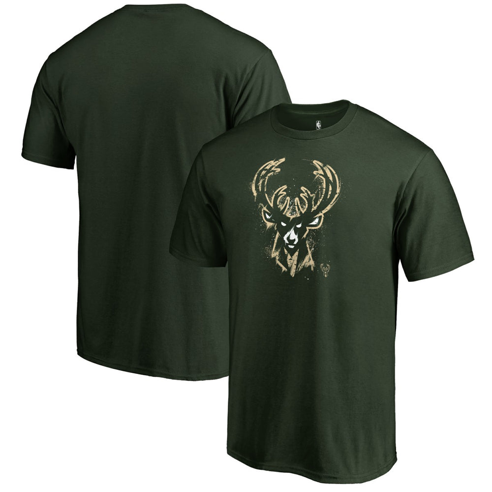NBA - Milwaukee Bucks Splatter Logo T-Shirt - Green