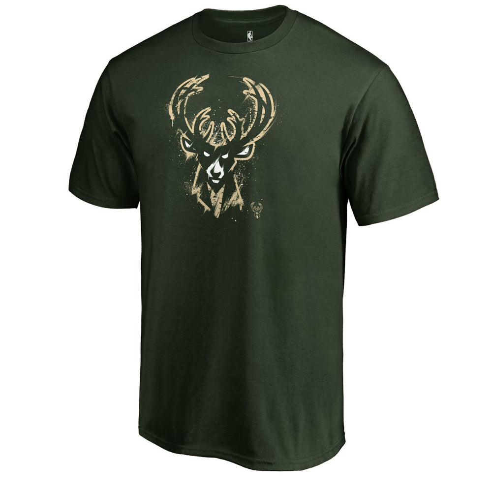 NBA - Milwaukee Bucks Splatter Logo T-Shirt - Green