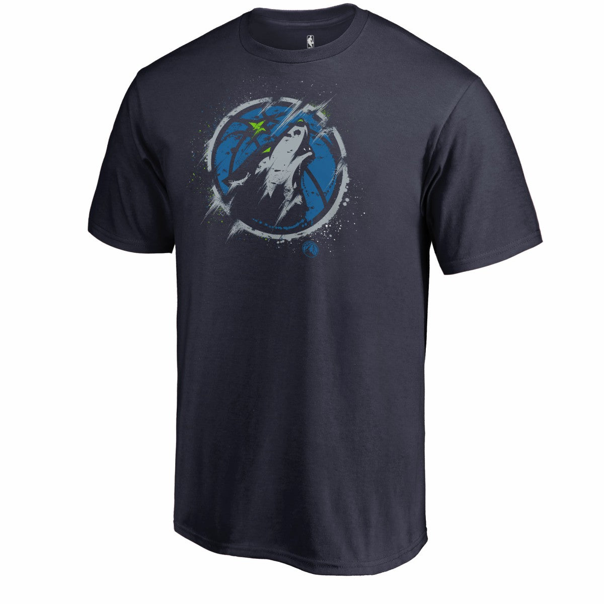 NBA - Men's Navy Minnesota Timberwolves Splatter Logo T-Shirt