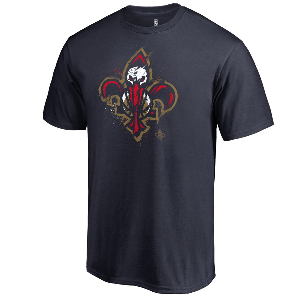 NBA - New Orleans Pelicans Splatter Logo T-Shirt - Navy