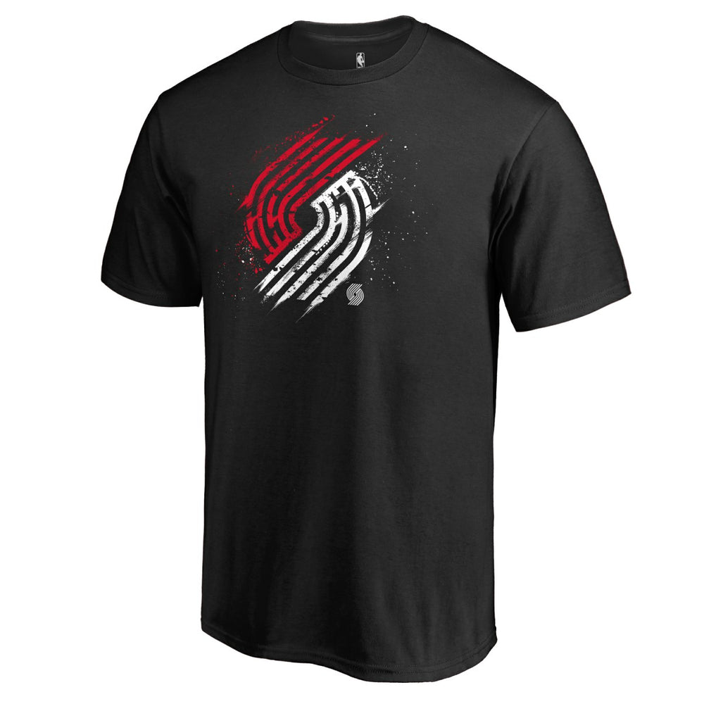 NBA - Portland Trail Blazers Splatter Logo T-Shirt - Black