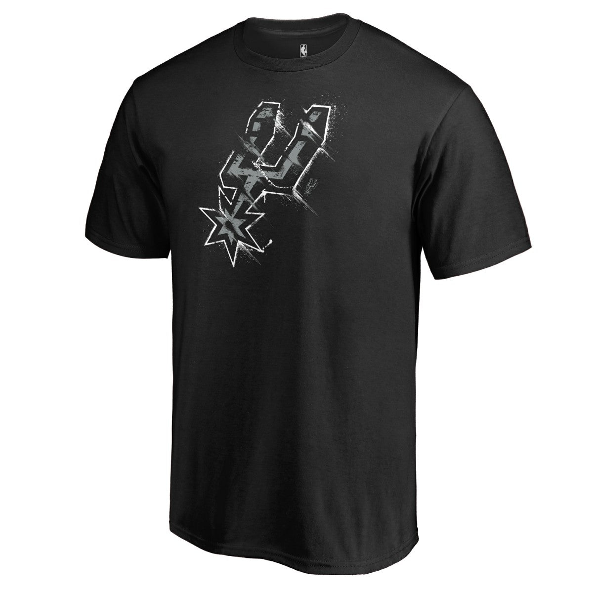 NBA - San Antonio Spurs Splatter Logo T-Shirt - Black