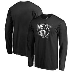 NBA - Brooklyn Nets Splatter Logo Long Sleeve T-Shirt - Black
