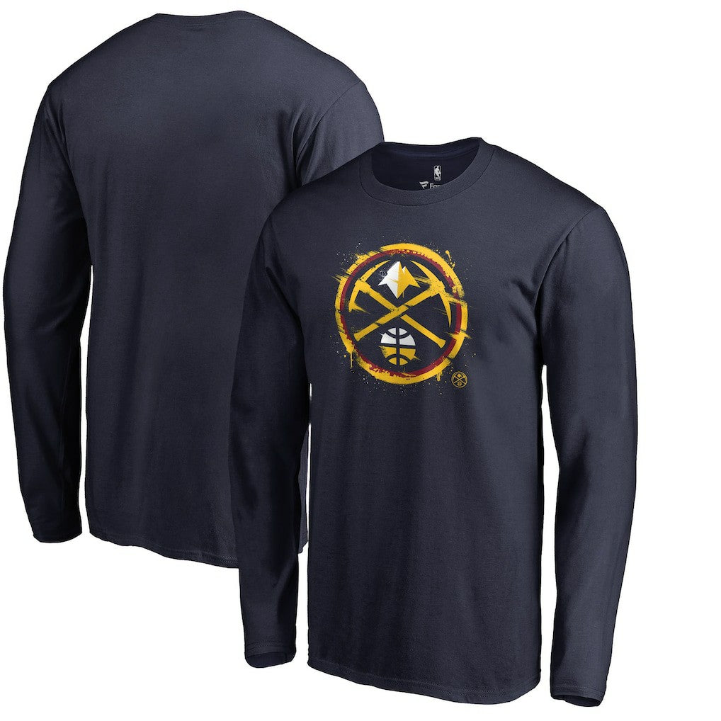 NBA - Denver Nuggets Splatter Logo Long Sleeve T-Shirt - Navy