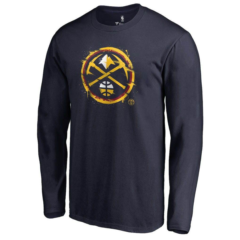 NBA - Denver Nuggets Splatter Logo Long Sleeve T-Shirt - Navy