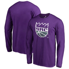 NBA - Sacramento Kings Splatter Logo Long Sleeve T-Shirt - Purple