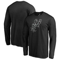 NBA - San Antonio Spurs Splatter Logo Long Sleeve T-Shirt - Black