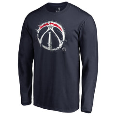 NBA - Washington Wizards Splatter Logo Long Sleeve T-Shirt - Navy