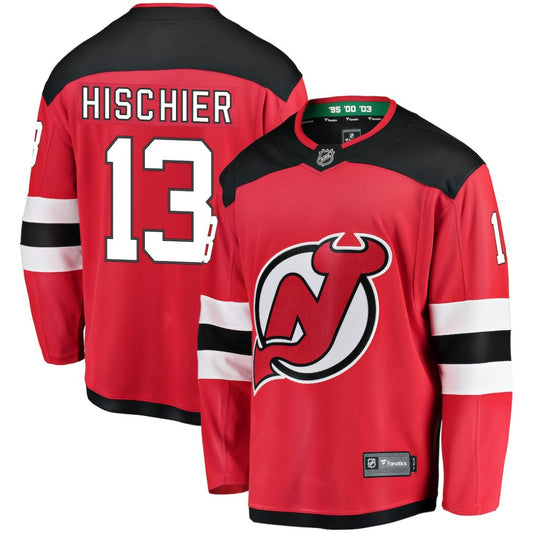 Nico Hischier New Jersey Devils Fanatics Youth Home Breakaway Player Jersey - Red | NHL Jerseys