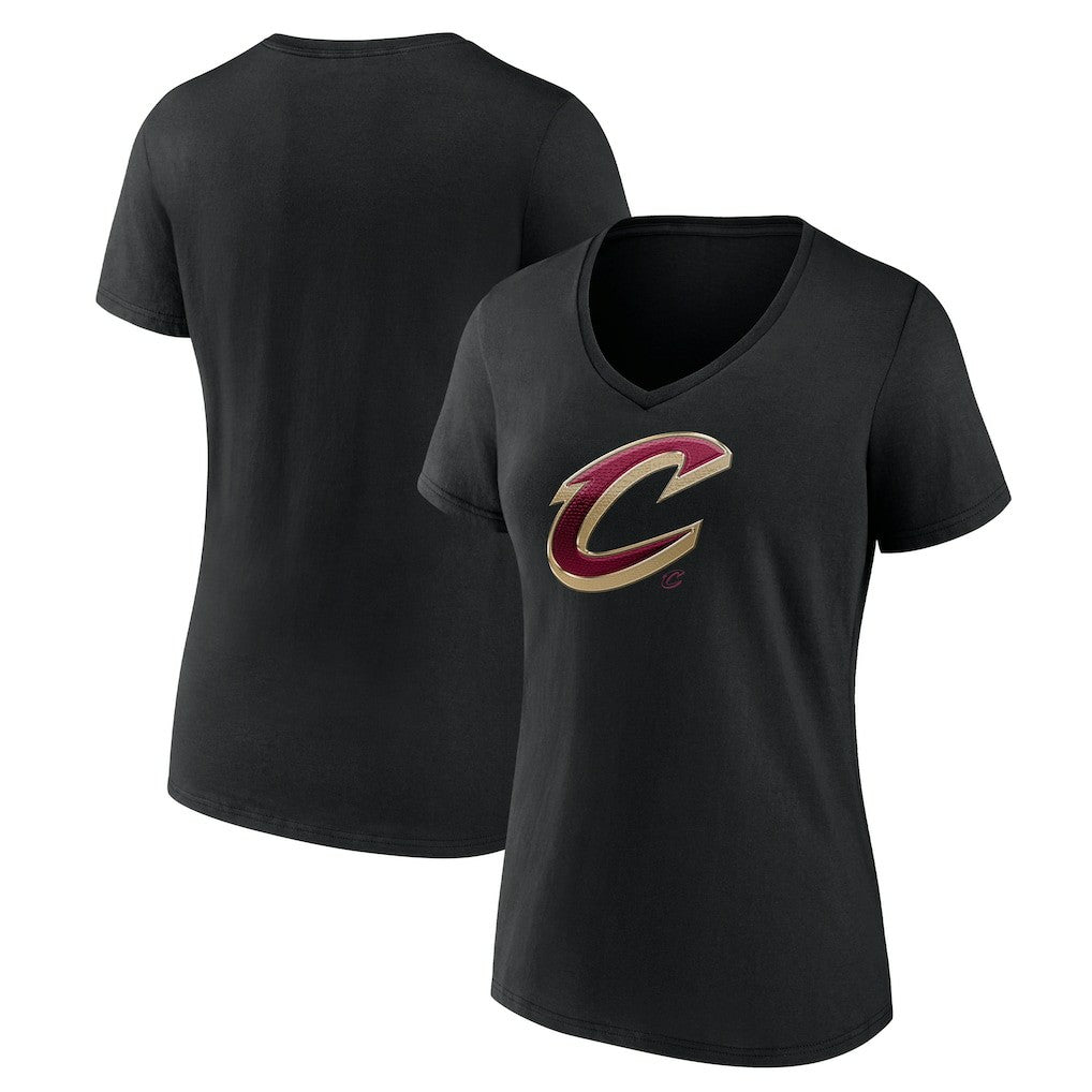 NBA - Cleveland Cavaliers Women's Midnight Mascot V-Neck T-Shirt - Black