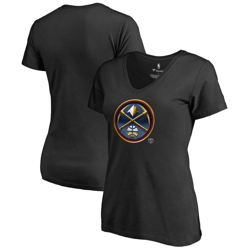 NBA - Denver Nuggets Women's Midnight Mascot V-Neck T-Shirt - Black