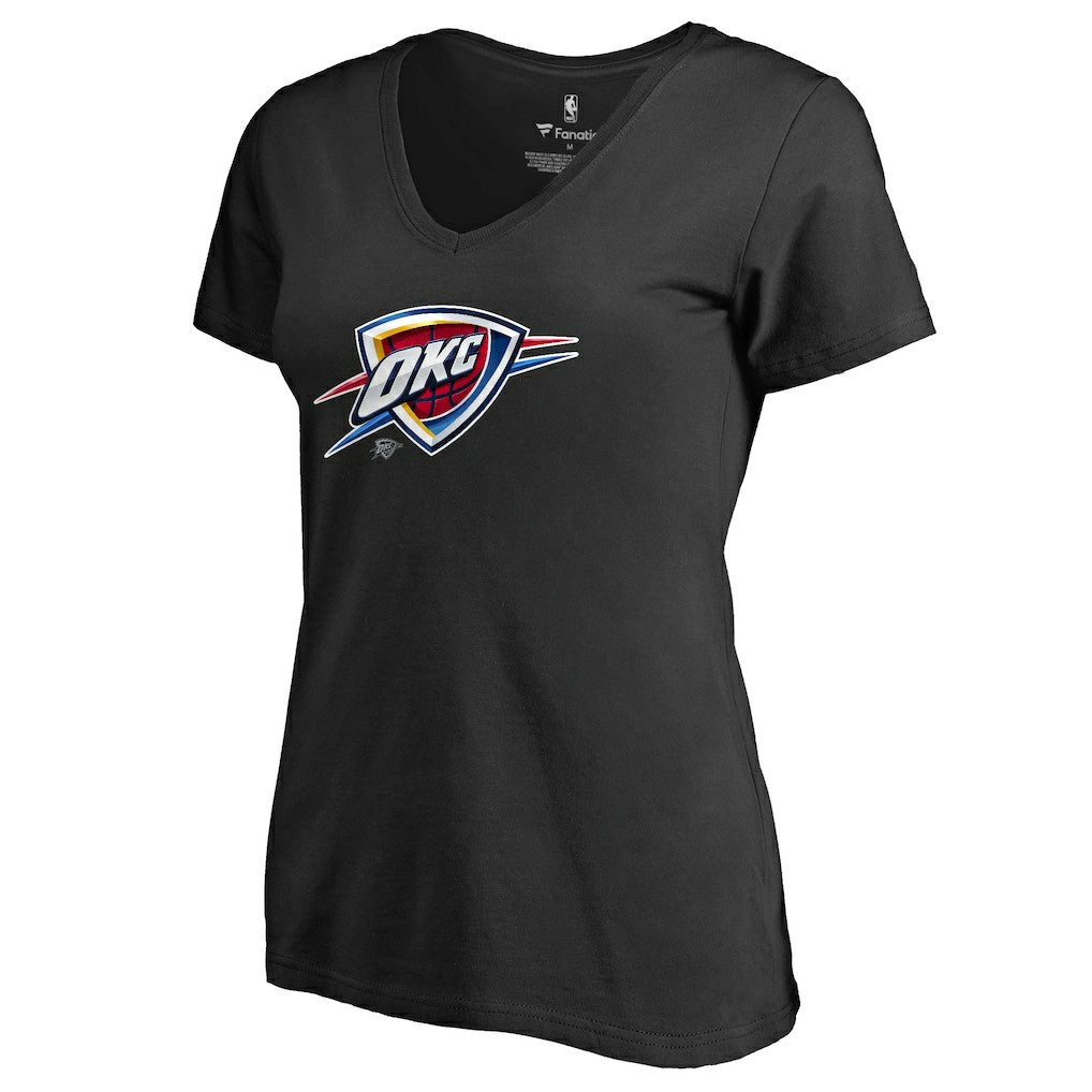 NBA - Oklahoma City Thunder Women's Midnight Mascot V-Neck T-Shirt - Black