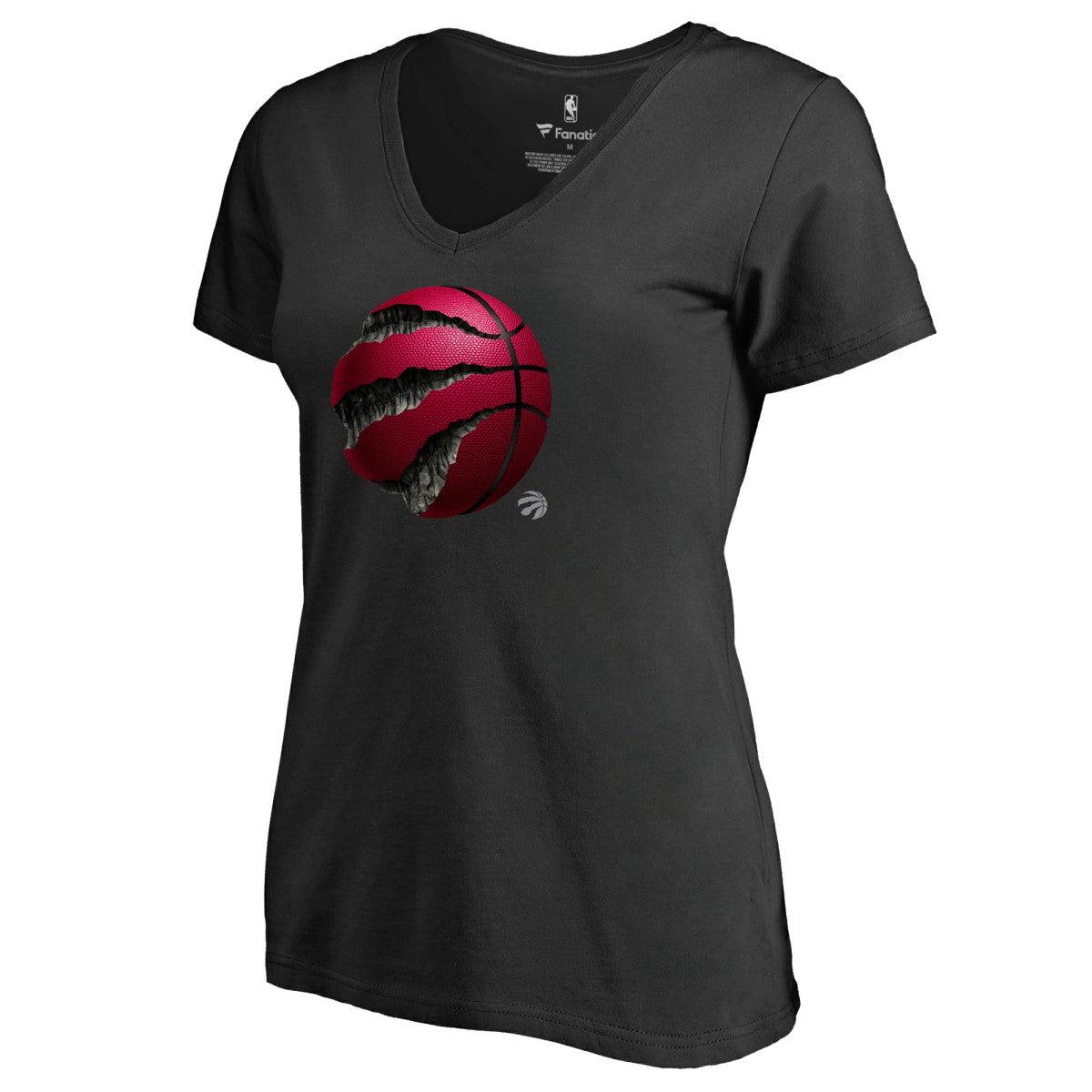 NBA - Toronto Raptors Women's Midnight Mascot V-Neck T-Shirt - Black