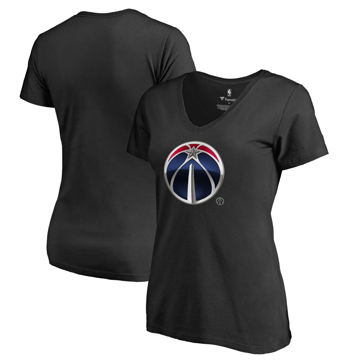 NBA - Washington Wizards Women's Midnight Mascot V-Neck T-Shirt - Black