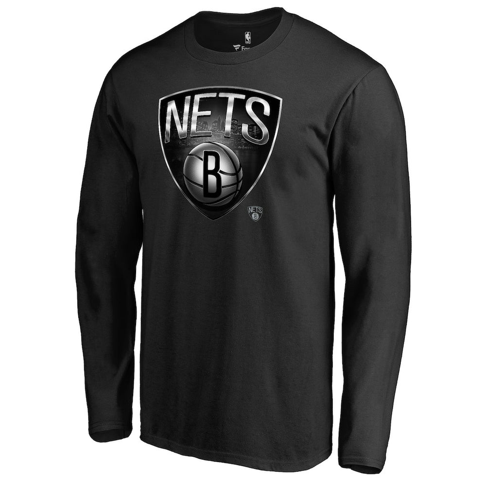 NBA - Brooklyn Nets Midnight Mascot Long Sleeve T-Shirt - Black