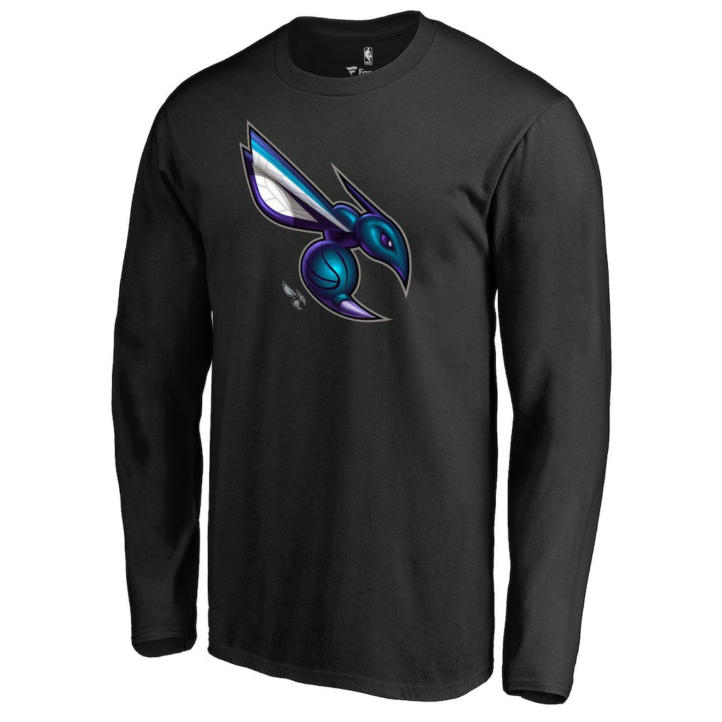 NBA - Charlotte Hornets Midnight Mascot Long Sleeve T-Shirt - Black