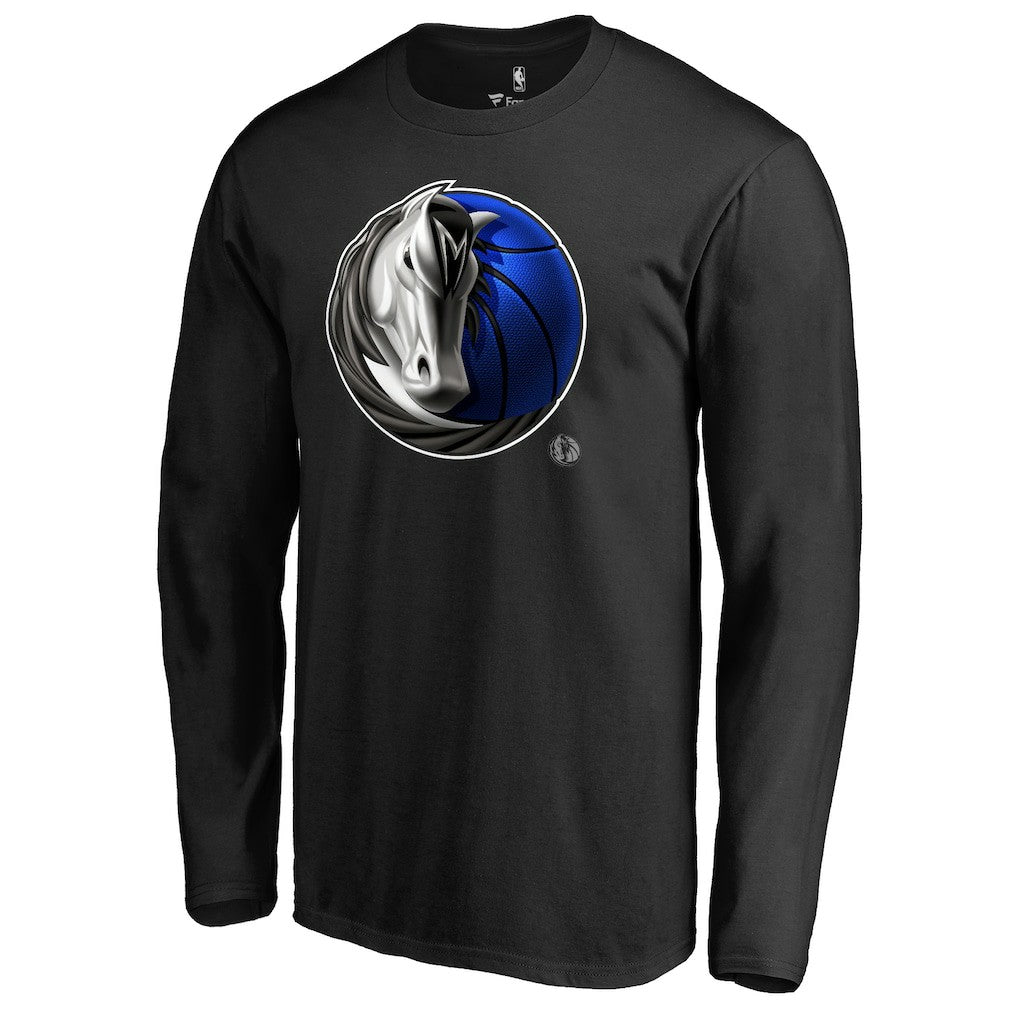 NBA - Dallas Mavericks Midnight Mascot Long Sleeve T-Shirt - Black
