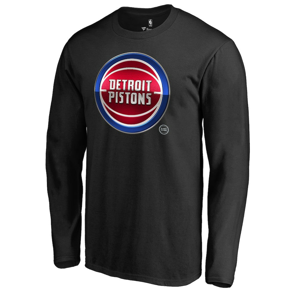 NBA - Detroit Pistons Midnight Mascot Long Sleeve T-Shirt - Black