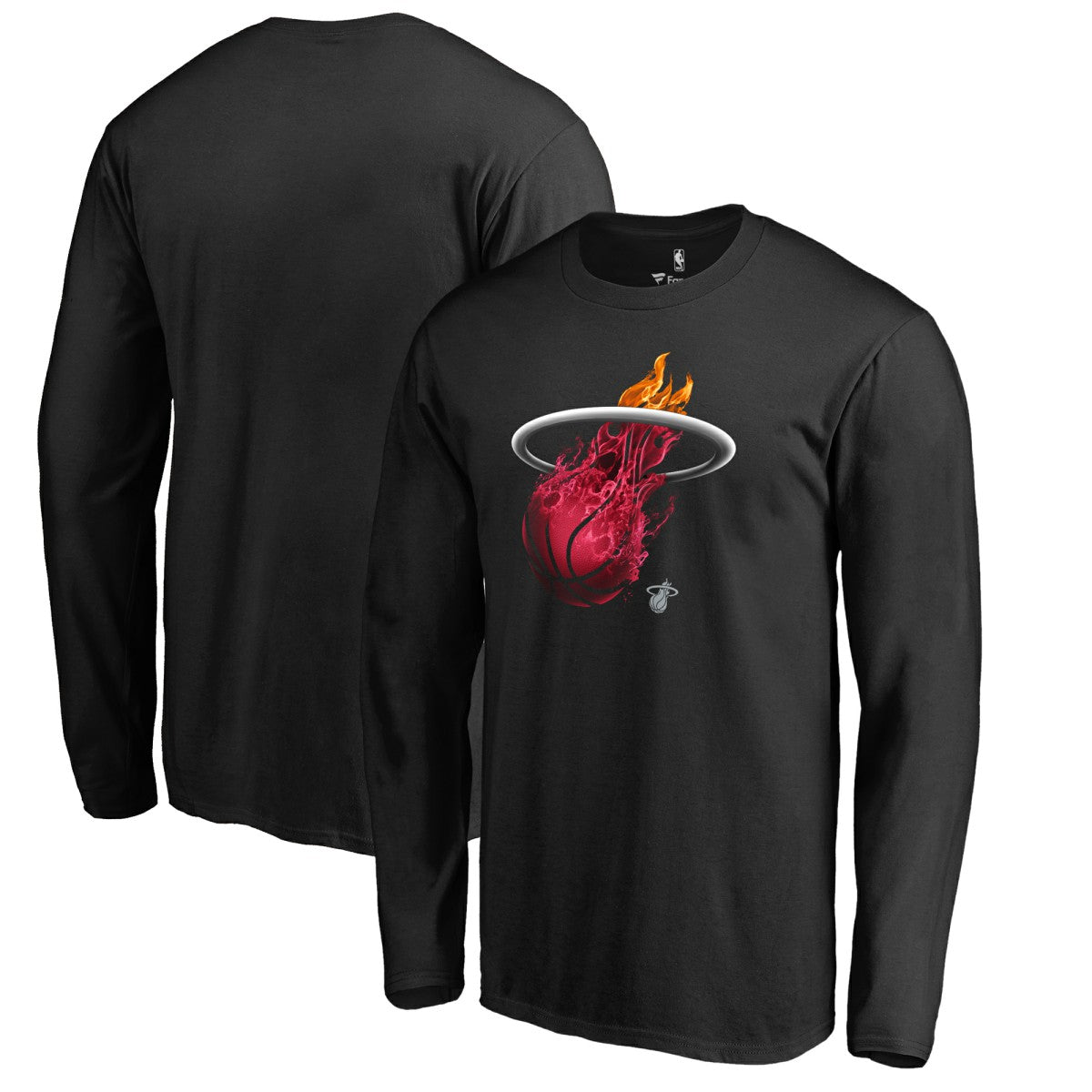 NBA - Miami Heat Midnight Mascot Long Sleeve T-Shirt - Black
