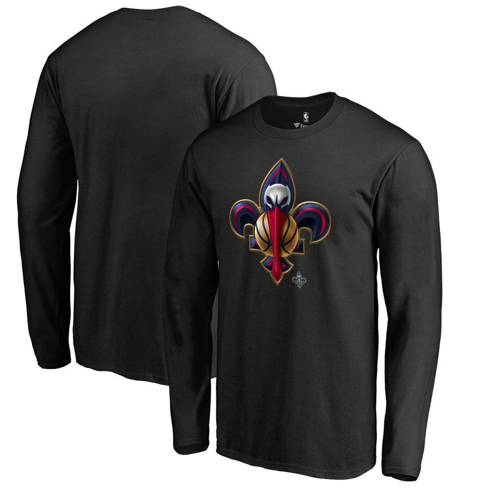NBA - New Orleans Pelicans Midnight Mascot Long Sleeve T-Shirt - Black