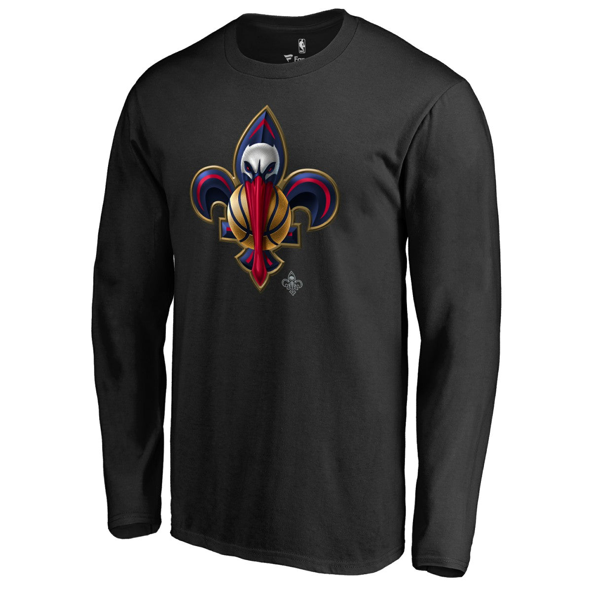 NBA - New Orleans Pelicans Midnight Mascot Long Sleeve T-Shirt - Black