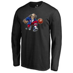 NBA - Philadelphia 76ers Midnight Mascot Long Sleeve T-Shirt - Black