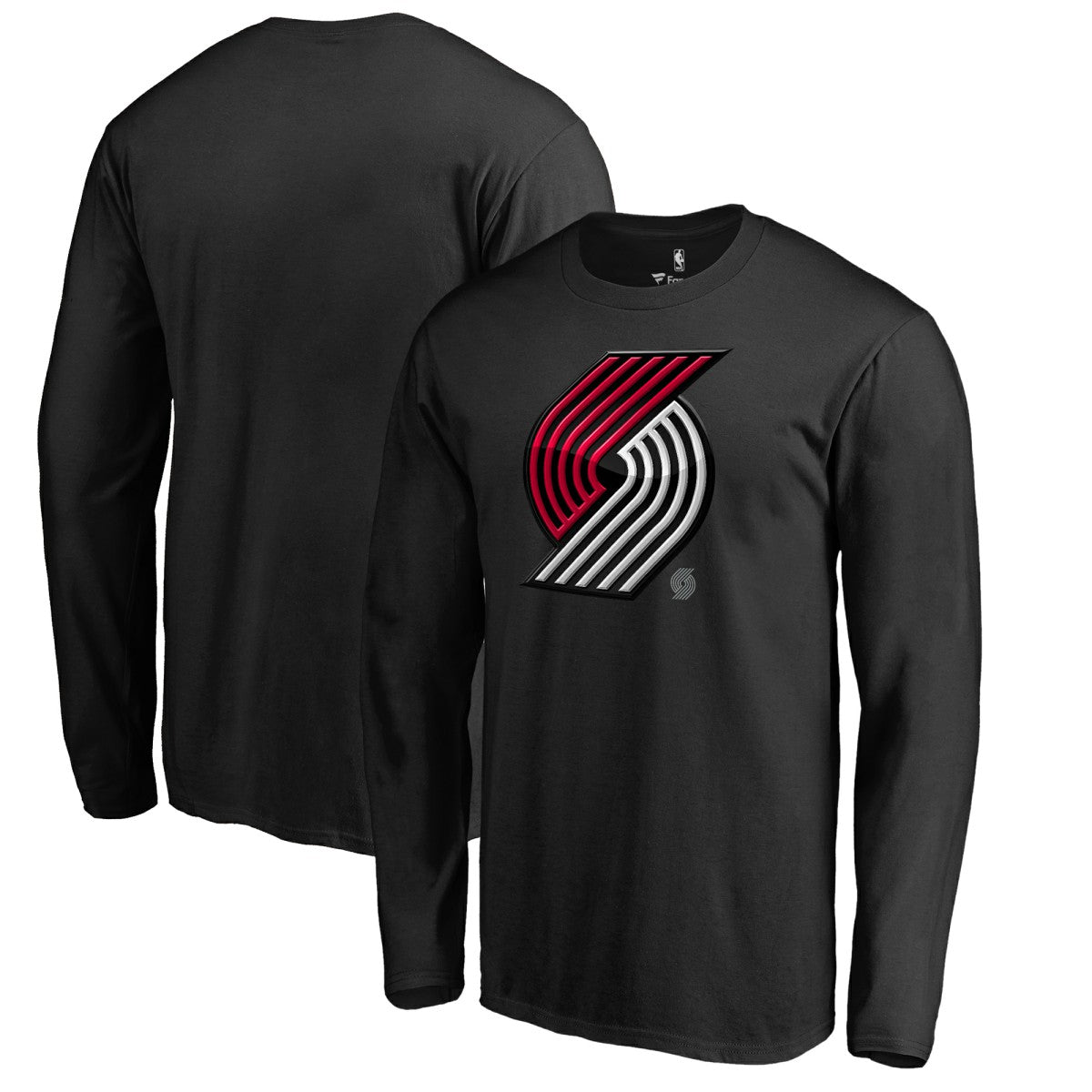 NBA - Portland Trail Blazers Midnight Mascot Long Sleeve T-Shirt - Black