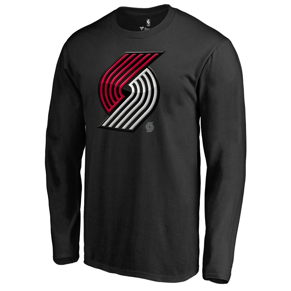 NBA - Portland Trail Blazers Midnight Mascot Long Sleeve T-Shirt - Black