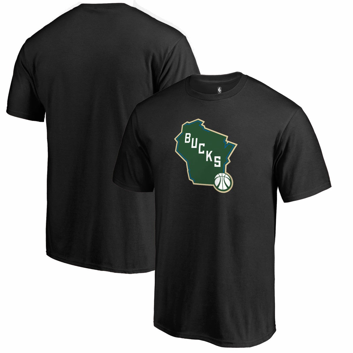 NBA - Milwaukee Bucks Alternate Logo T-Shirt - Black