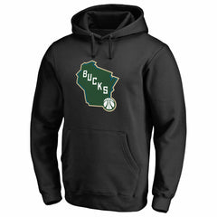 NBA - Milwaukee Bucks Alternate Logo Pullover Hoodie - Black