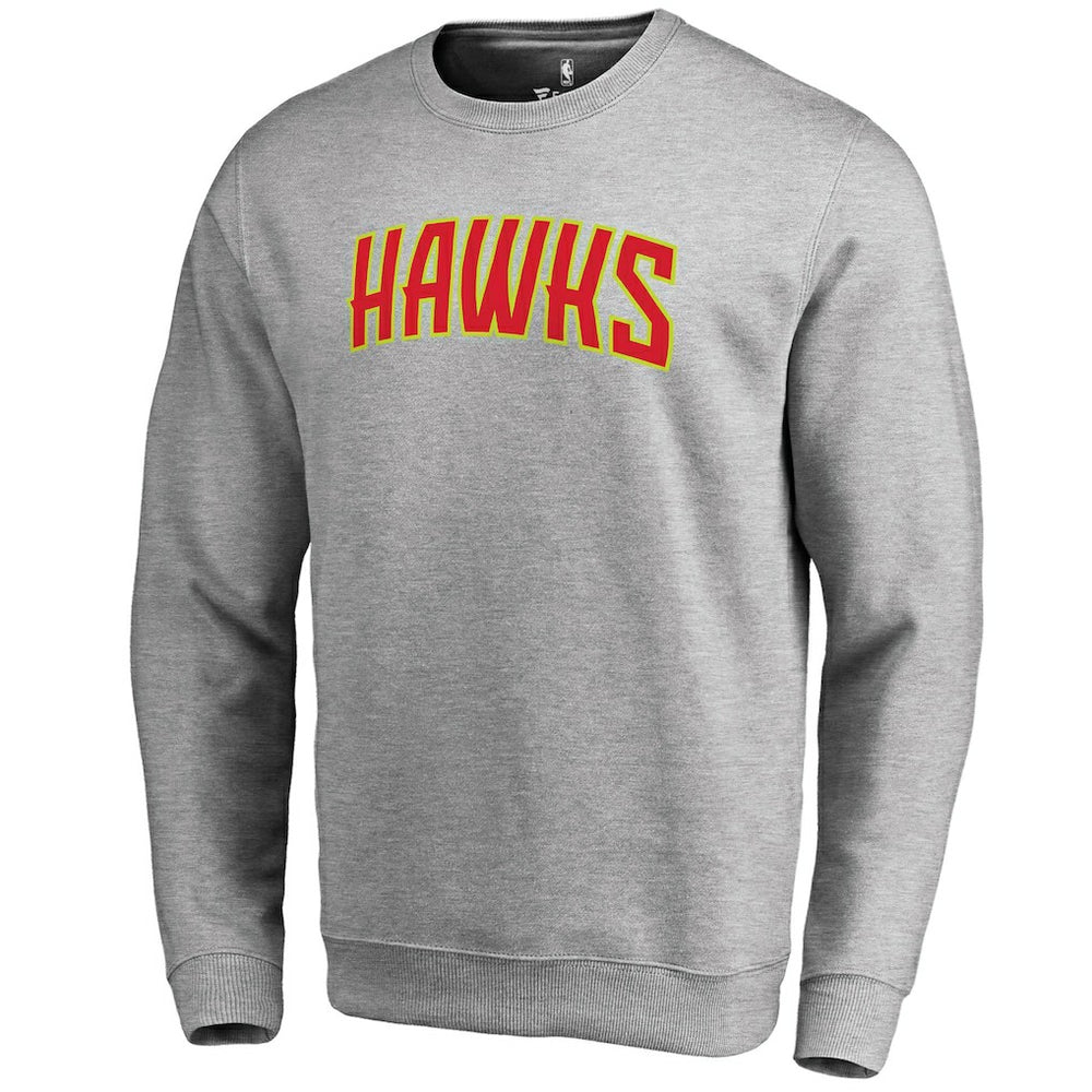 NBA - Atlanta Hawks Wordmark Pullover Sweatshirt - Heathered Gray