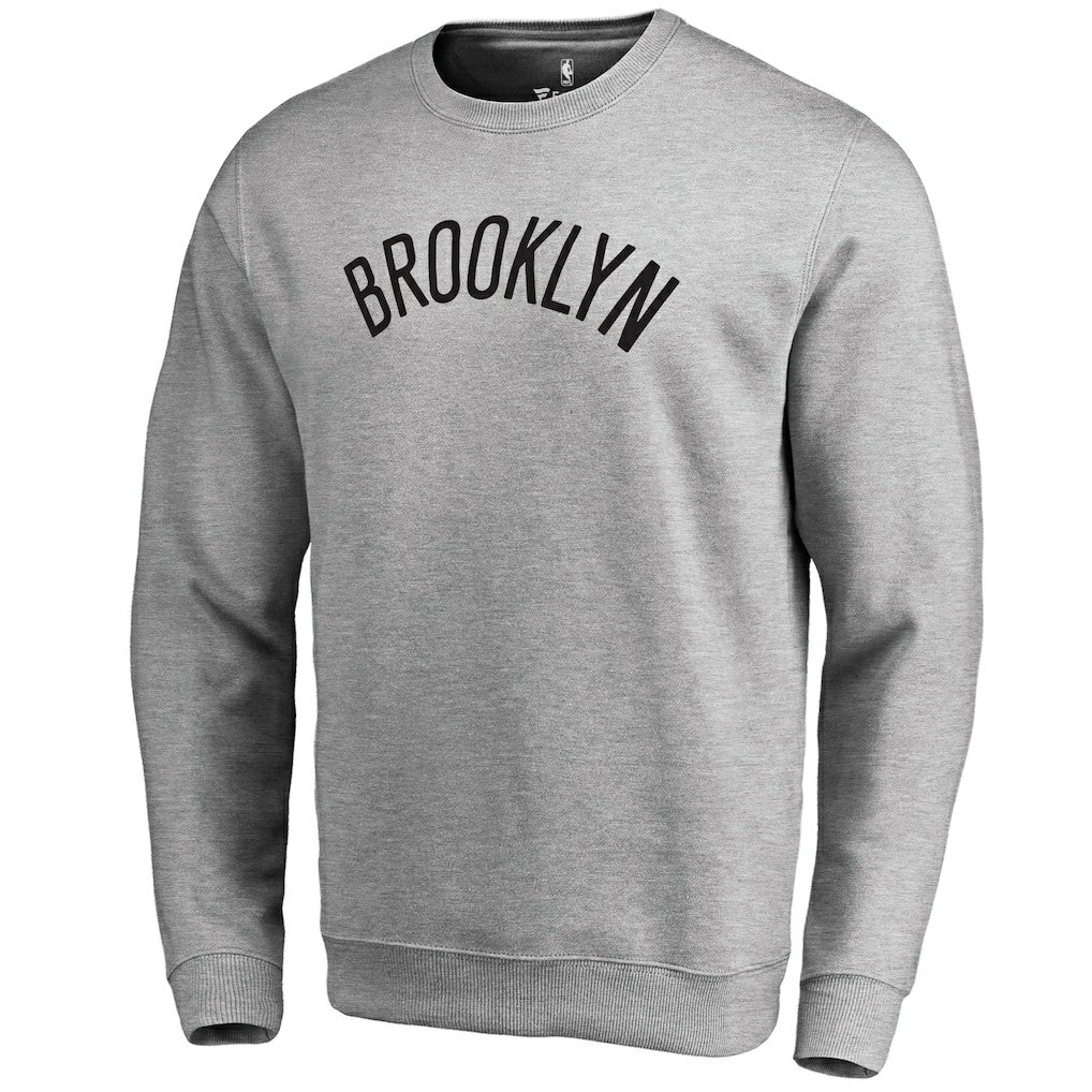 NBA - Brooklyn Nets Wordmark Pullover Sweatshirt - Heathered Gray
