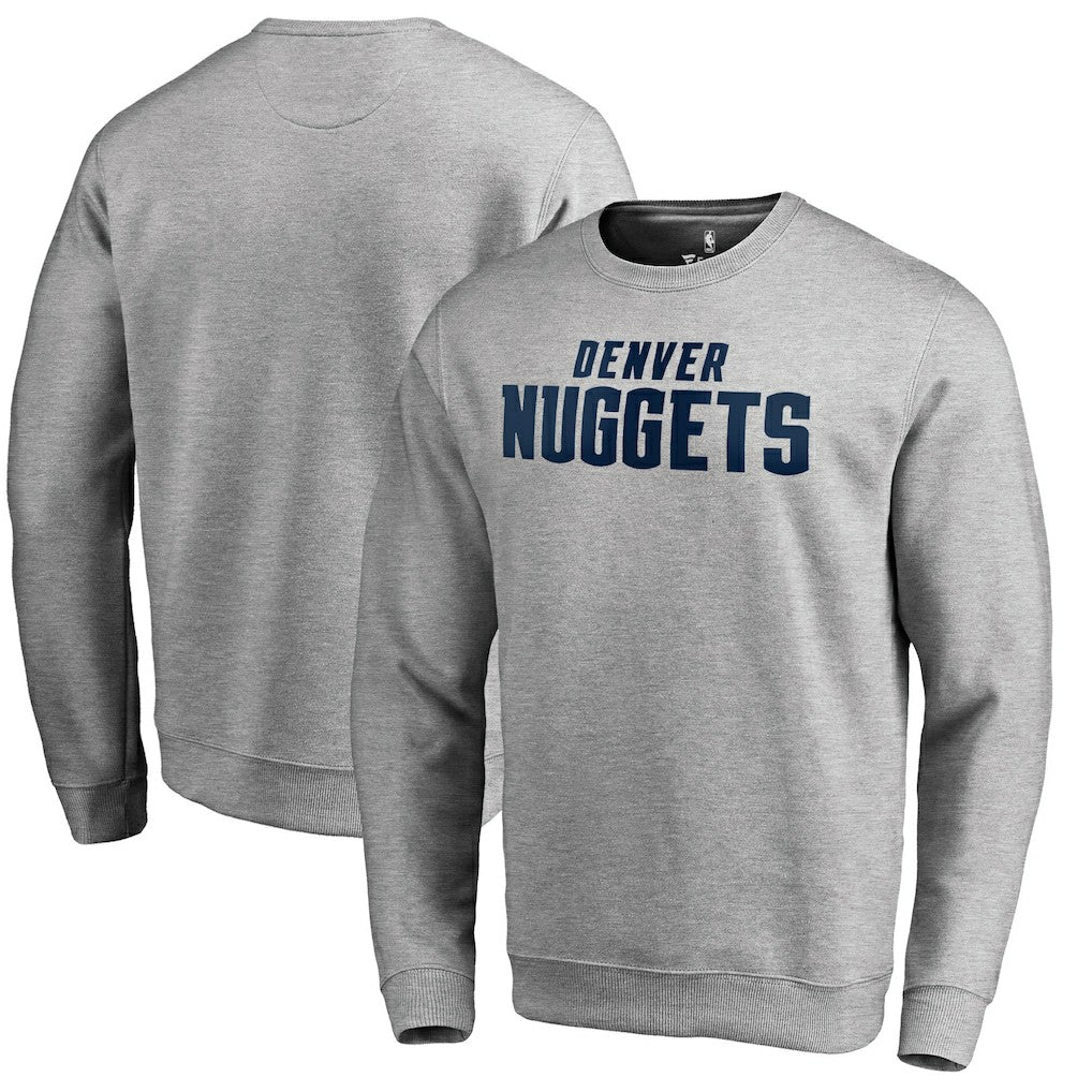 NBA - Denver Nuggets Wordmark Pullover Sweatshirt - Heathered Gray