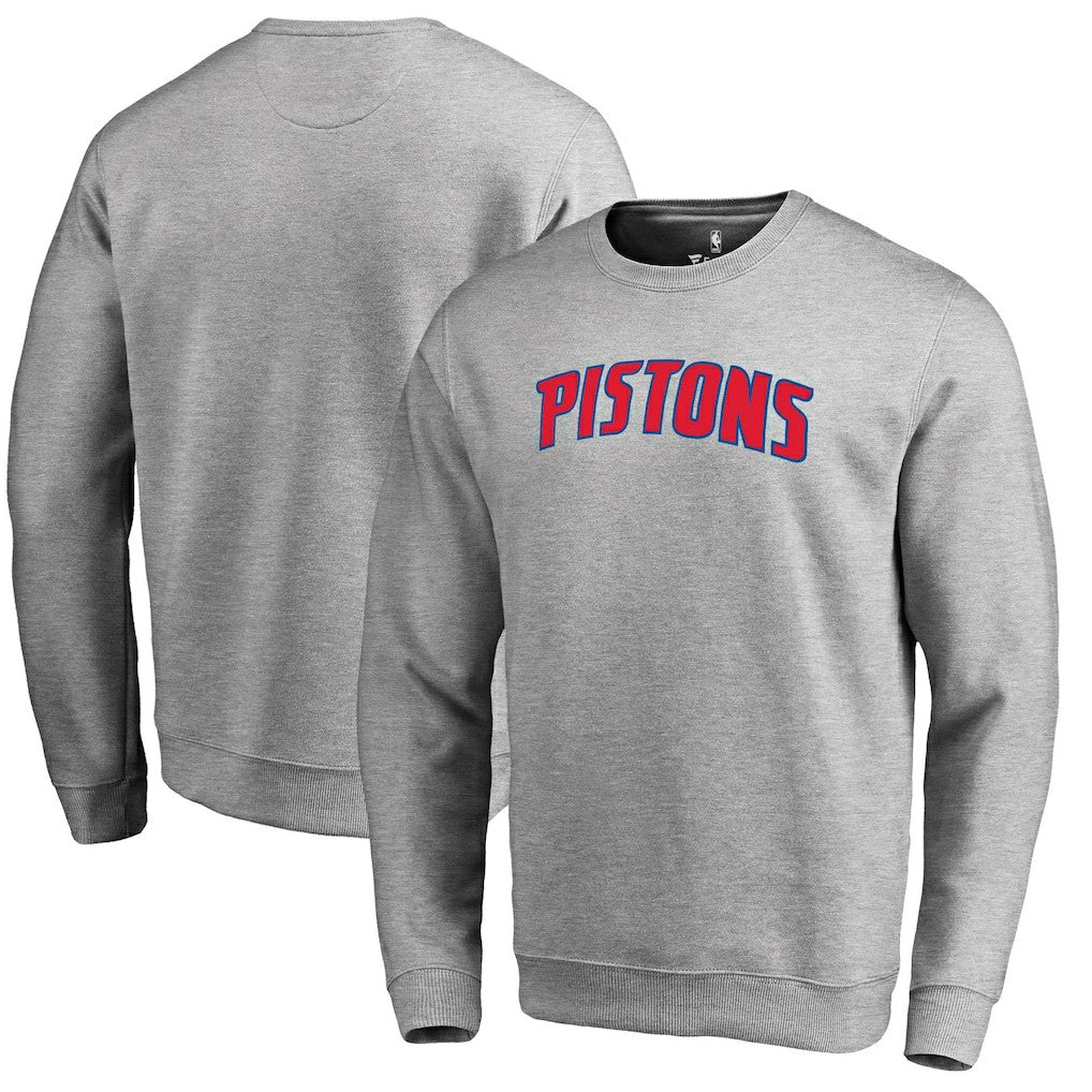 NBA - Detroit Pistons Wordmark Pullover Sweatshirt - Heathered Gray