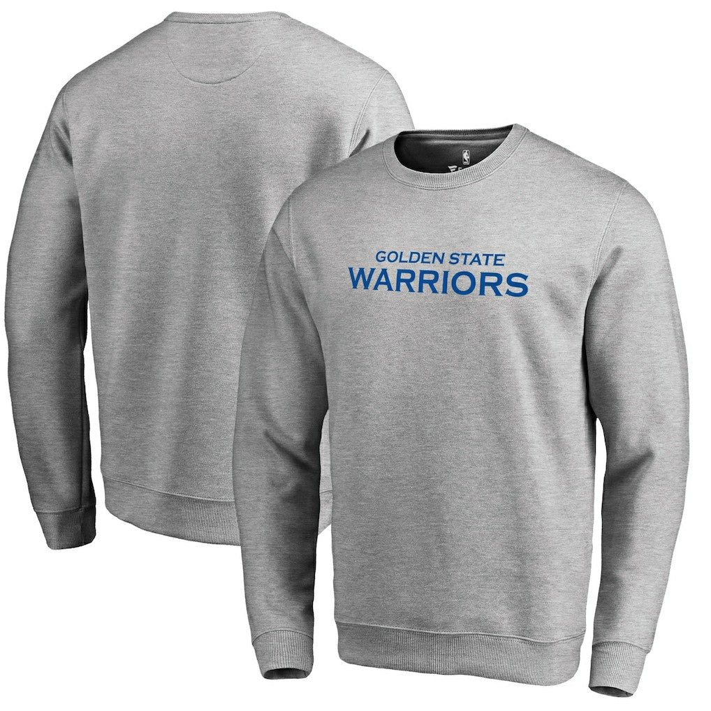 NBA - Golden State Warriors Wordmark Pullover Sweatshirt - Heathered Gray
