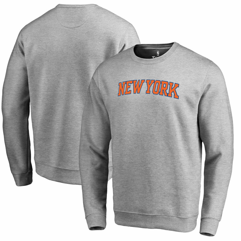 NBA - New York Knicks Wordmark Pullover Sweatshirt - Heathered Gray