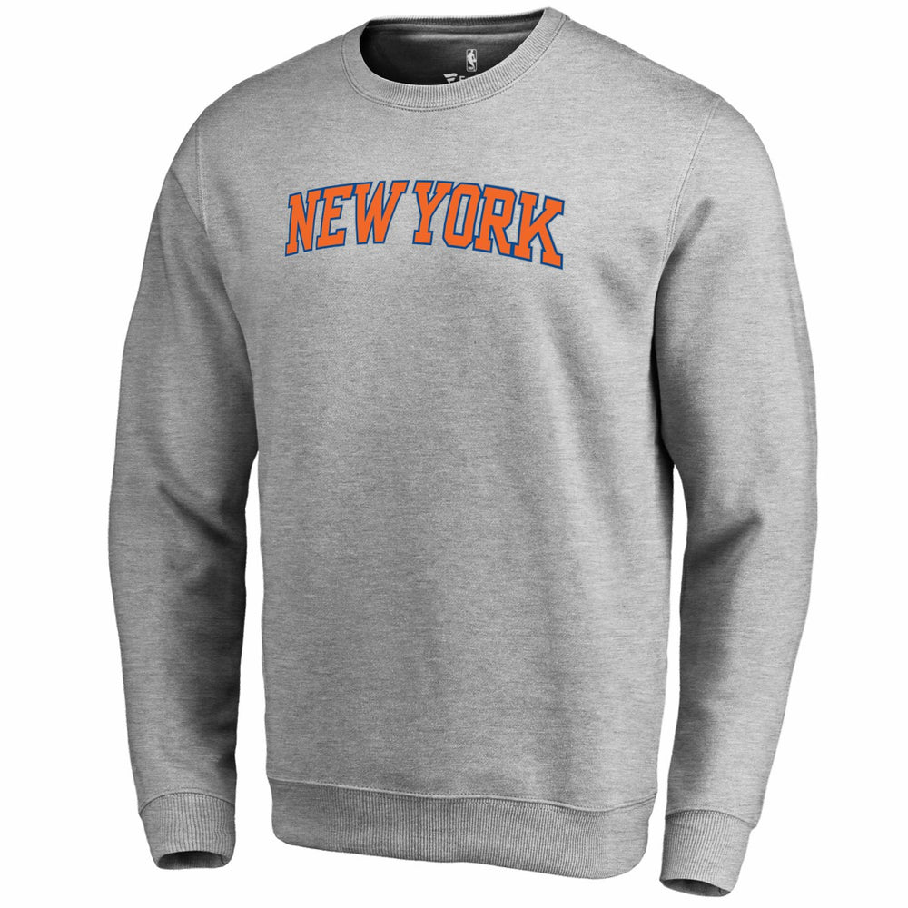 NBA - New York Knicks Wordmark Pullover Sweatshirt - Heathered Gray
