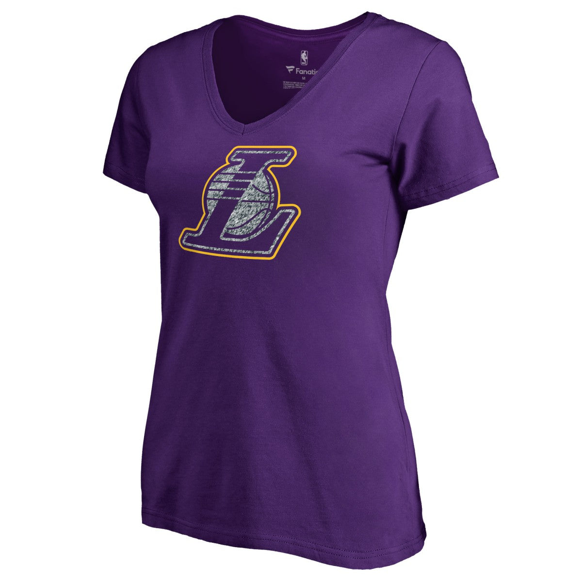 NBA - Los Angeles Lakers Women's Static Logo V-Neck T-Shirt - Purple