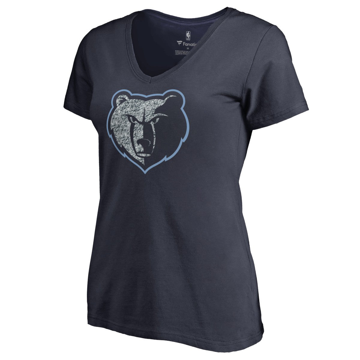 NBA - Memphis Grizzlies Women's Static Logo V-Neck T-Shirt - Navy