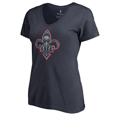 NBA - New Orleans Pelicans Women's Static Logo V-Neck T-Shirt - Navy