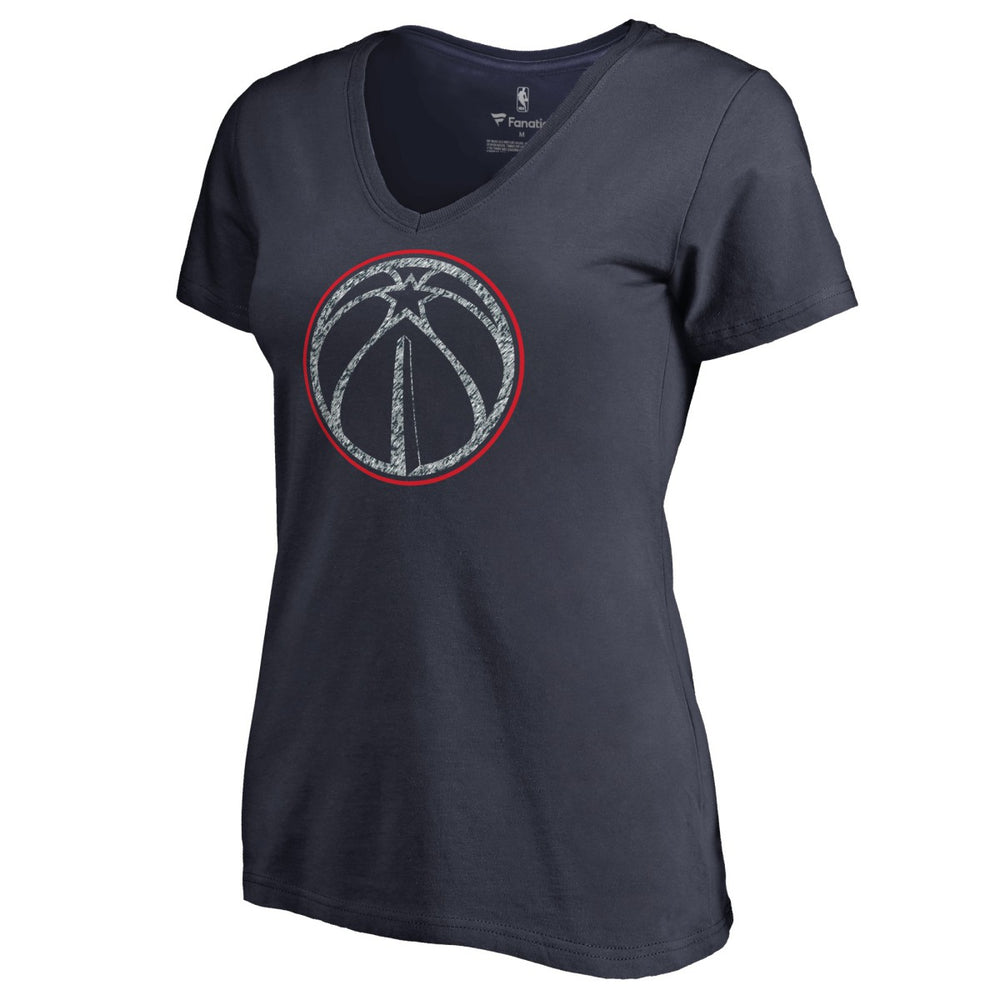 NBA - Washington Wizards Women's Static Logo V-Neck T-Shirt - Navy